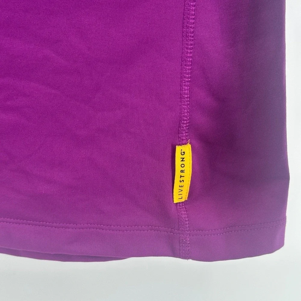Nike Livestrong Pullover Women Large Purple Dri-FIT Pro Combat Half Zip Active